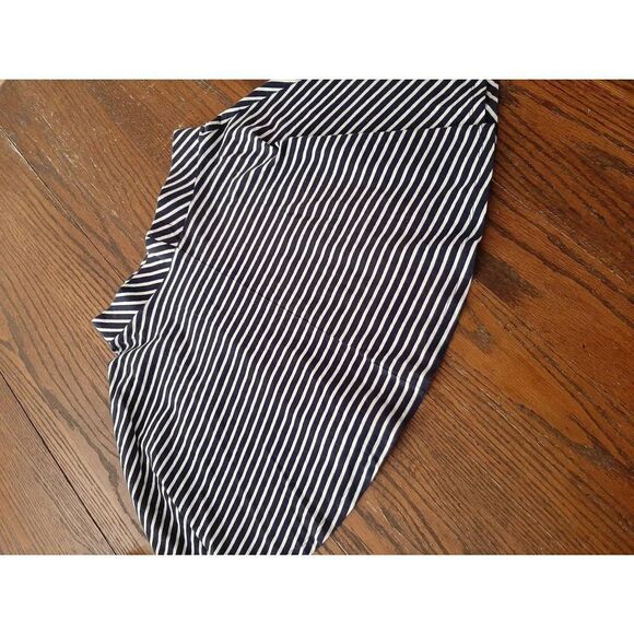 Two Juniors Jr Medium Large Skater Mini Skirts Red Blue White Striped - Picture 3 of 5